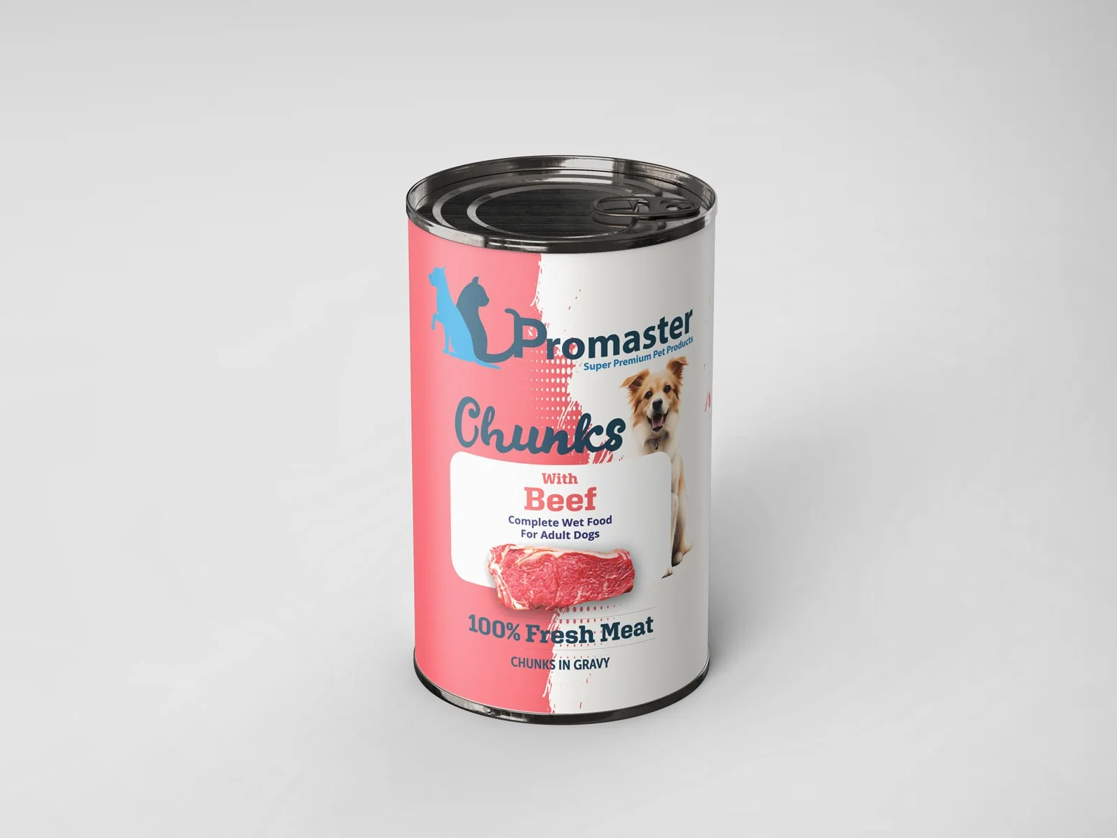 ProMaster beef chunks in gravy for adult dogs